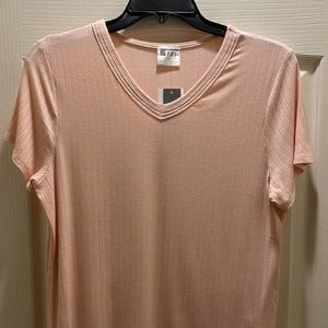 NWT 1775 women orange V-Neck Top.